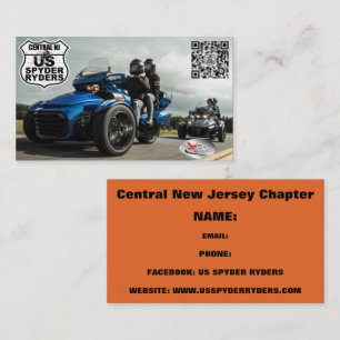 Centrala New Jersey-kapitlet - Affärskort 3 Visitkort