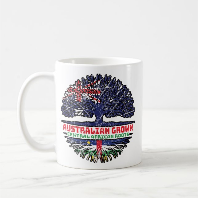 Centralafrikanska Australiens australiska Flagga Kaffemugg (Vänster)