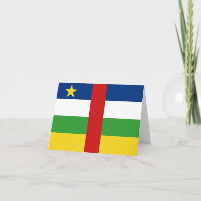 Centralafrikanska flagg Notekard Kort (Framsida)