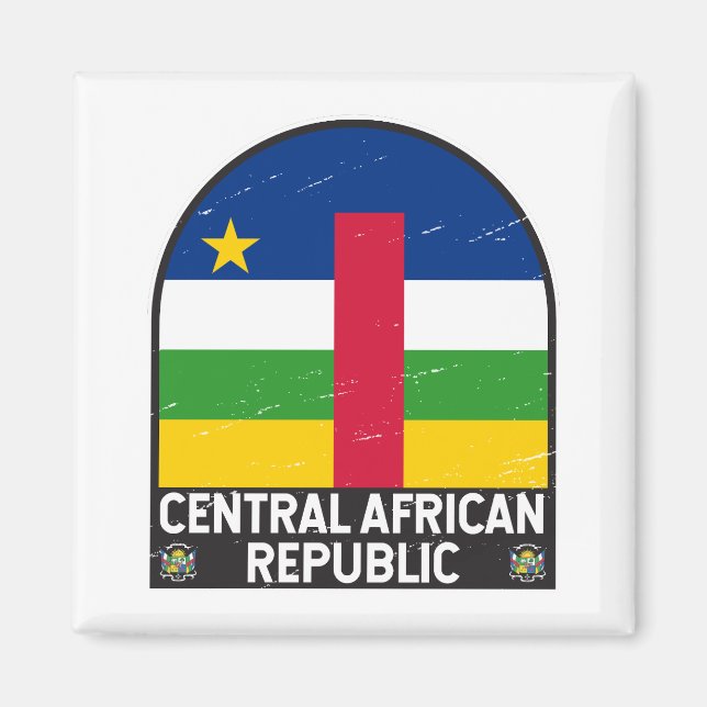 Centralafrikanska republiken Emblem Distress Magnet (Framsidan)