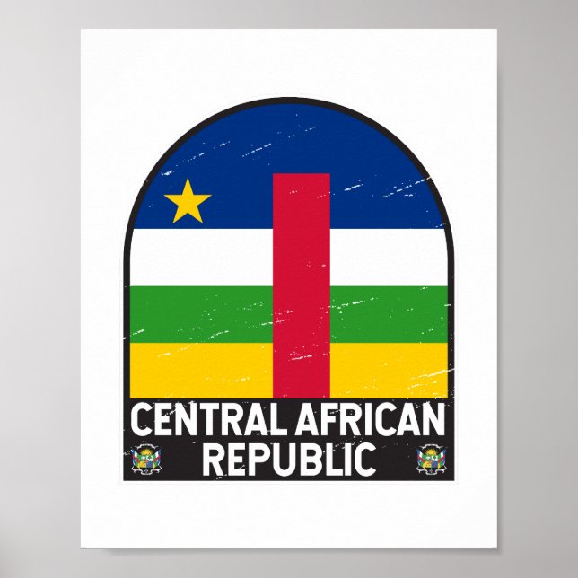 Centralafrikanska republiken Emblem Distress Poster (Framsidan)