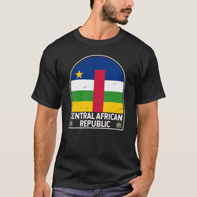 Centralafrikanska republiken Emblem Distress T Shirt (Framsida)