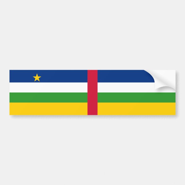 Centralafrikanska republiken Flagga Bildekal (Framsidan)