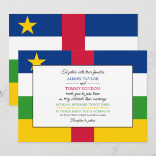 Centralafrikanska republiken Flagga Bröllop Inbjudningar