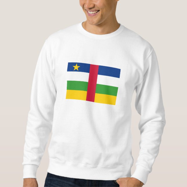 Centralafrikanska republiken Flagga Lång Ärmad Tröja (Framsida)
