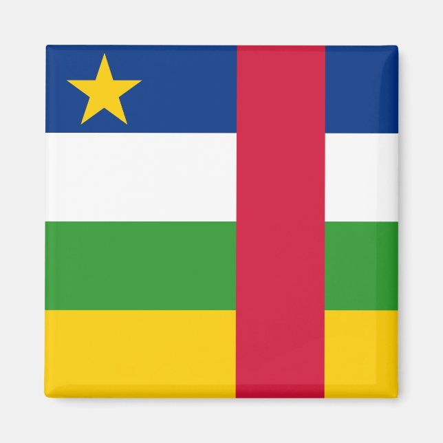 Centralafrikanska republiken Flagga Magnet (Framsidan)