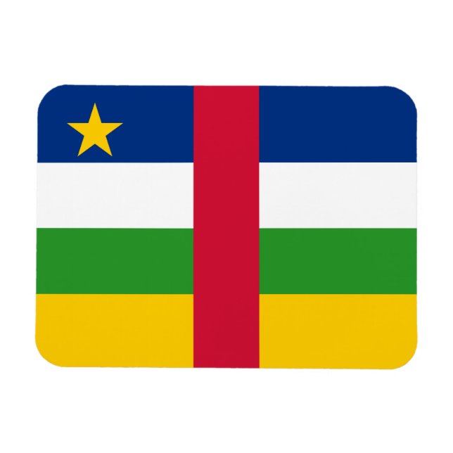 Centralafrikanska republiken Flagga Magnet (Horisontell)