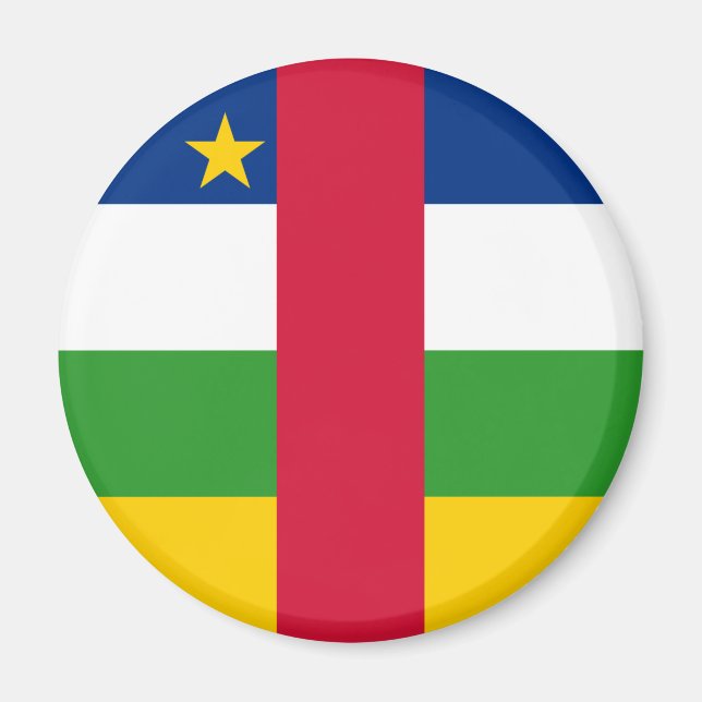 Centralafrikanska republiken flagga Magnet (Framsidan)