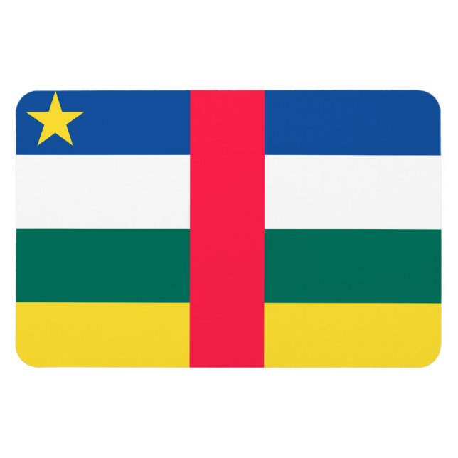 Centralafrikanska republiken Flagga Magnet (Horisontell)