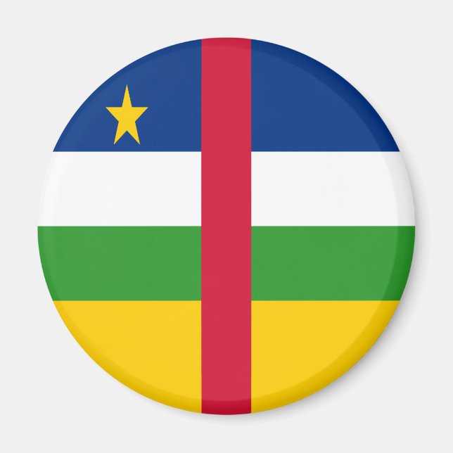 Centralafrikanska republiken Flagga Magnet (Framsidan)