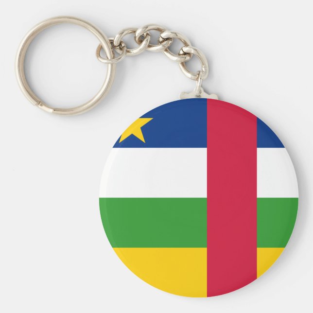 Centralafrikanska republiken Flagga Nyckelring (Framsidan)