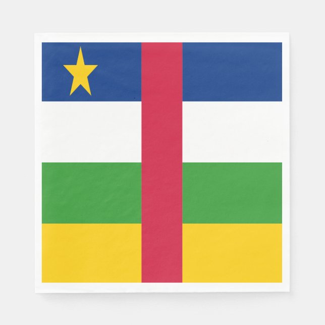 Centralafrikanska republiken Flagga Pappersservett (Framsidan)