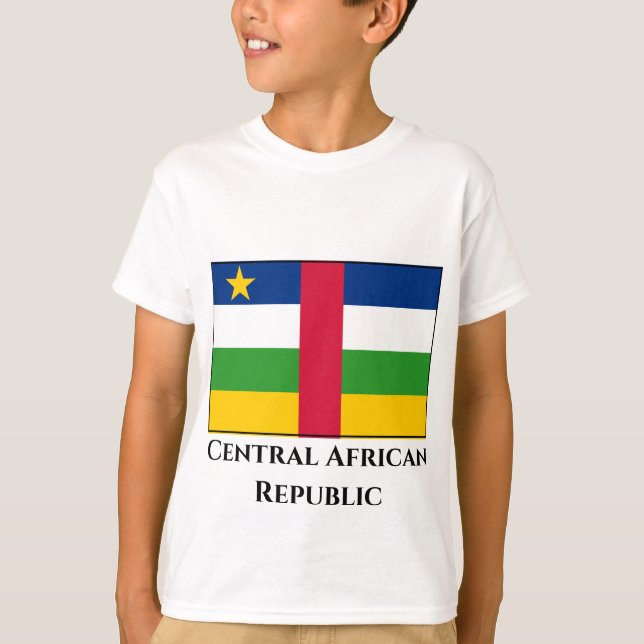 Centralafrikanska republiken Flagga T Shirt (Framsida)