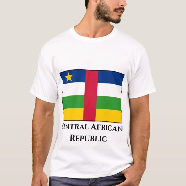 Centralafrikanska republiken Flagga T Shirt (Framsida)