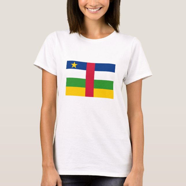 Centralafrikanska republiken flagga t shirt (Framsida)