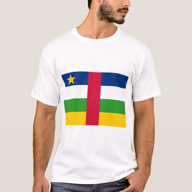 Centralafrikanska republiken Flagga T Shirt (Framsida)