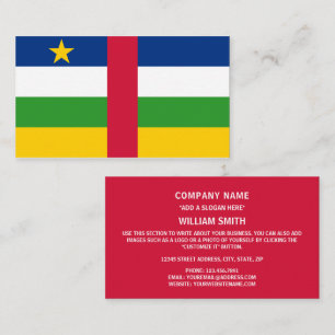 Centralafrikanska republiken Flagga Visitkort