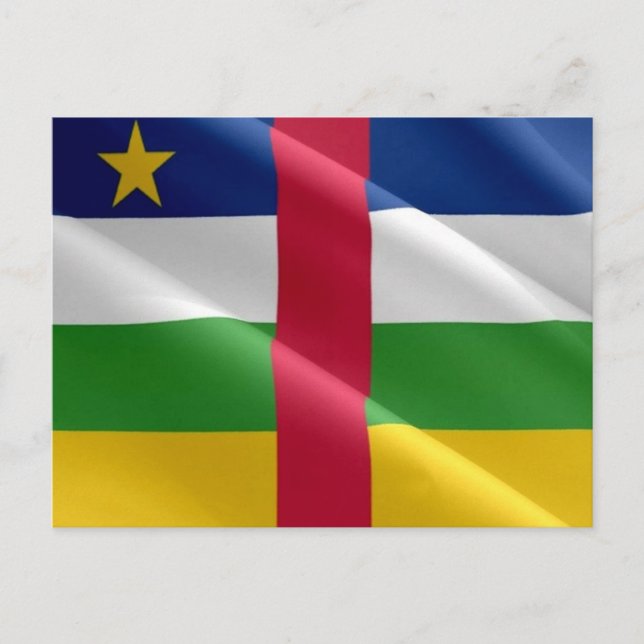 Centralafrikanska republiken - Flagga - Vykort (Framsida)