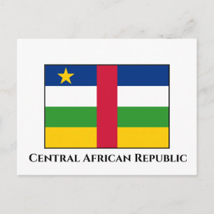 Centralafrikanska republiken Flagga Vykort