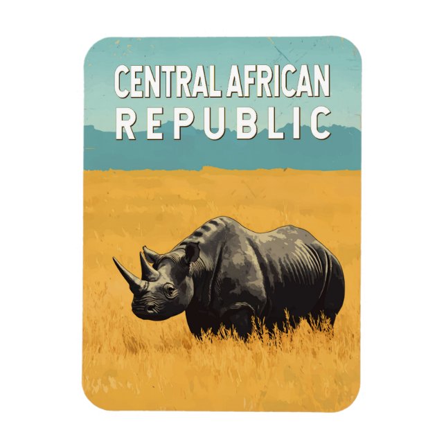 Centralafrikanska republiken Illustration Travel A Magnet (Vertikal)