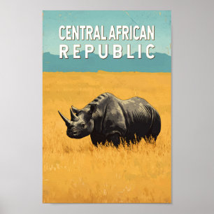 Centralafrikanska republiken Illustration Travel A Poster
