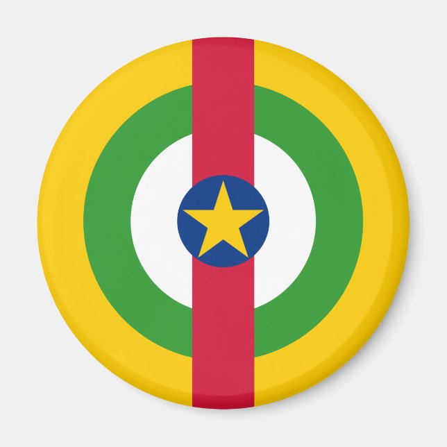 Centralafrikanska republiken land flagga symb magnet (Framsidan)