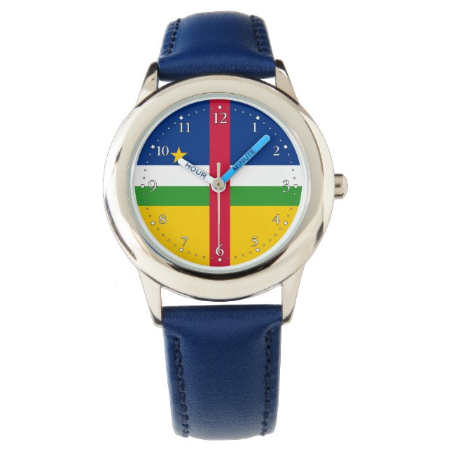Centralafrikanska republikens flagga armbandsur (Framsida)