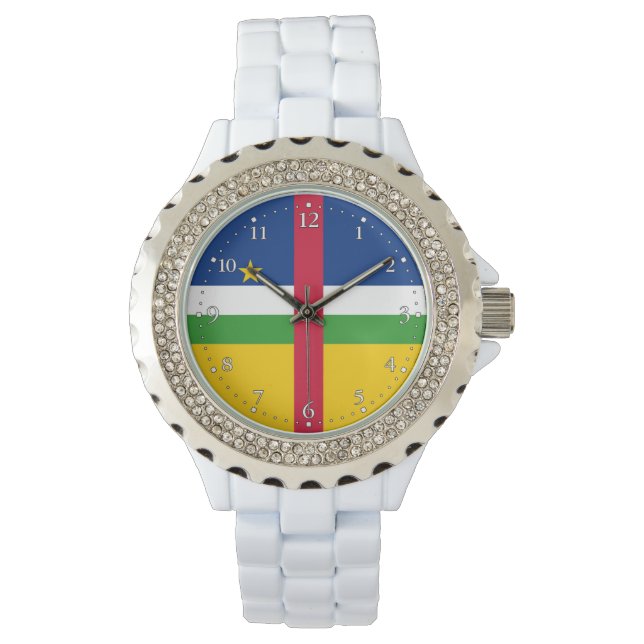 Centralafrikanska republikens flagga armbandsur (Framsida)