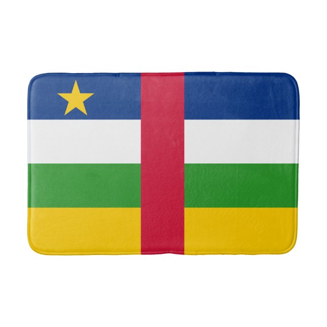 Centralafrikanska republikens flagga badrumsmatta (Framsidan)