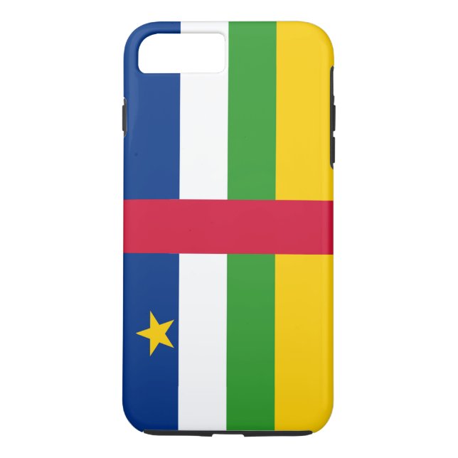 Centralafrikanska republikens flagga Case-Mate iPhone skal (Baksida)