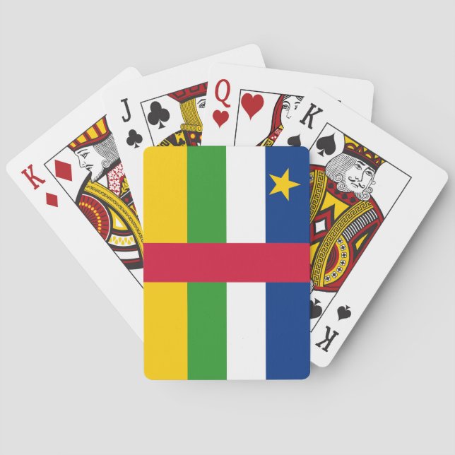Centralafrikanska Republikens Flagga Casinokort (Baksidan)