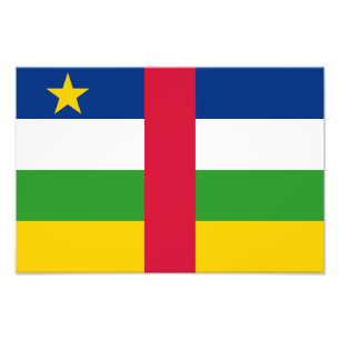 Centralafrikanska republikens flagga fototryck
