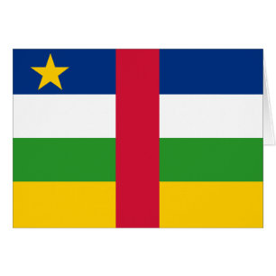 Centralafrikanska republikens flagga hälsningskort