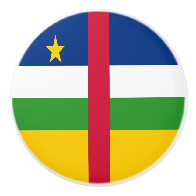 Centralafrikanska republikens flagga knopp (Framsidan)
