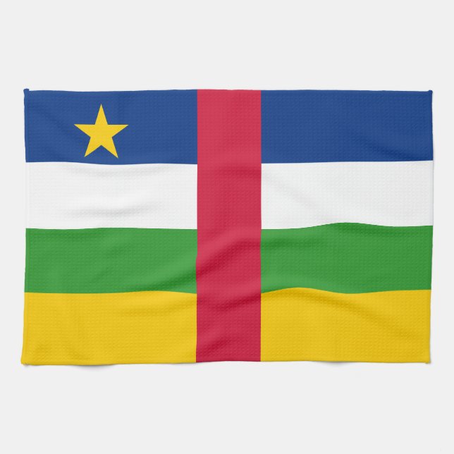 Centralafrikanska Republikens Flagga Kökshandduk (Horisontell)