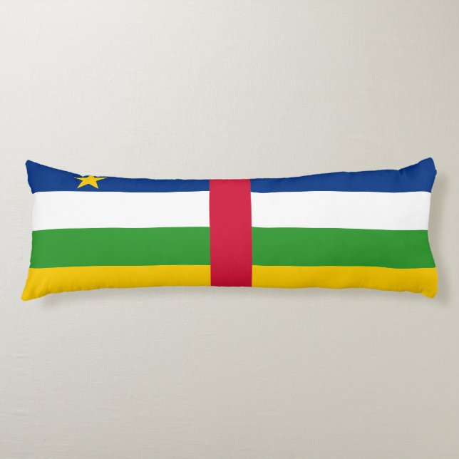 Centralafrikanska republikens flagga kroppskudde (Framsidan)