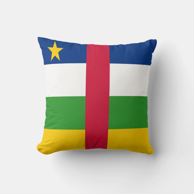 Centralafrikanska republikens flagga kudde (Framsida)