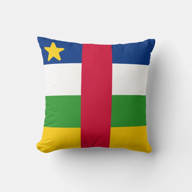 Centralafrikanska republikens flagga kudde (Framsida)