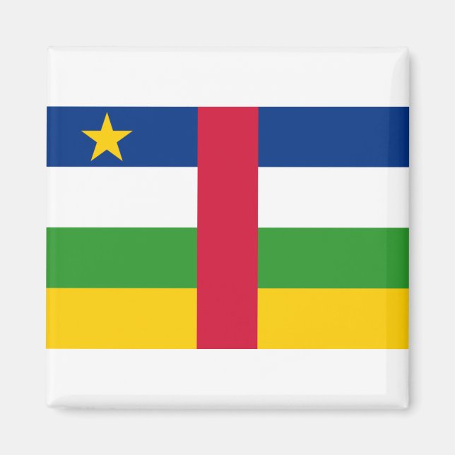 Centralafrikanska republikens flagga magnet (Framsidan)