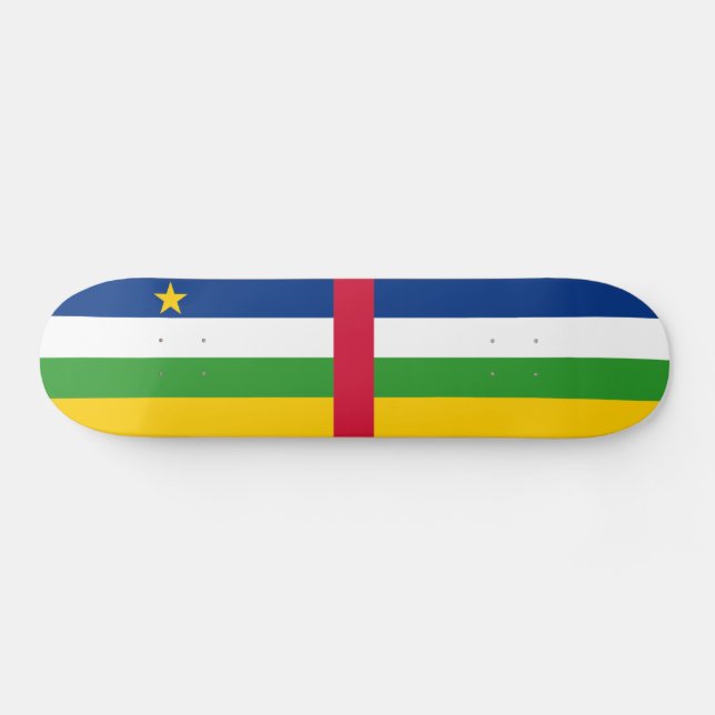 Centralafrikanska Republikens Flagga Mini Skateboard Bräda 18,5 Cm (Horz)