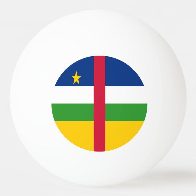 Centralafrikanska republikens flagga pingisboll (Framsidan)