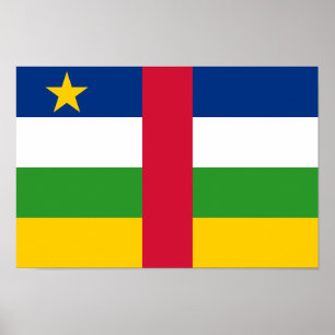 Centralafrikanska republikens flagga poster