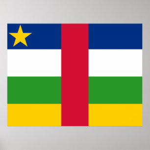 Centralafrikanska republikens flagga poster