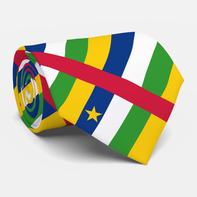 Centralafrikanska republikens flagga slips (Rullad)