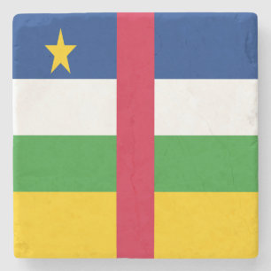 Centralafrikanska republikens flagga stenunderlägg