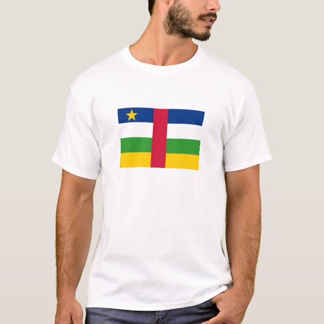 Centralafrikanska republikens flagga t shirt (Framsida)