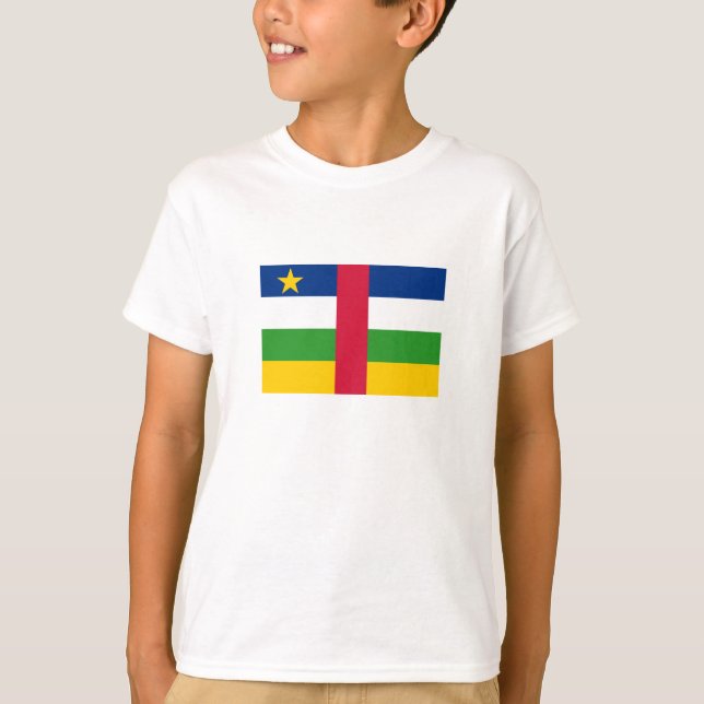 Centralafrikanska republikens flagga t shirt (Framsida)