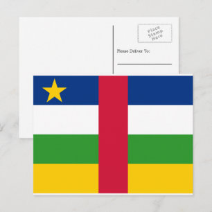 Centralafrikanska republikens flagga vykort