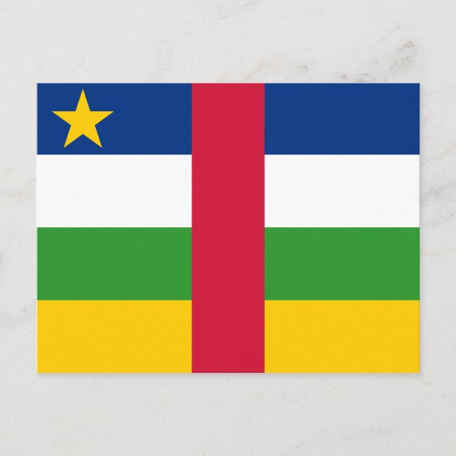Centralafrikanska republikens flagga vykort (Framsida)