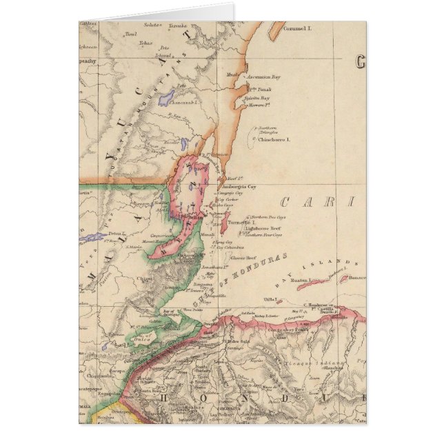 Centralamerika 3 hälsningskort (Framsidan)